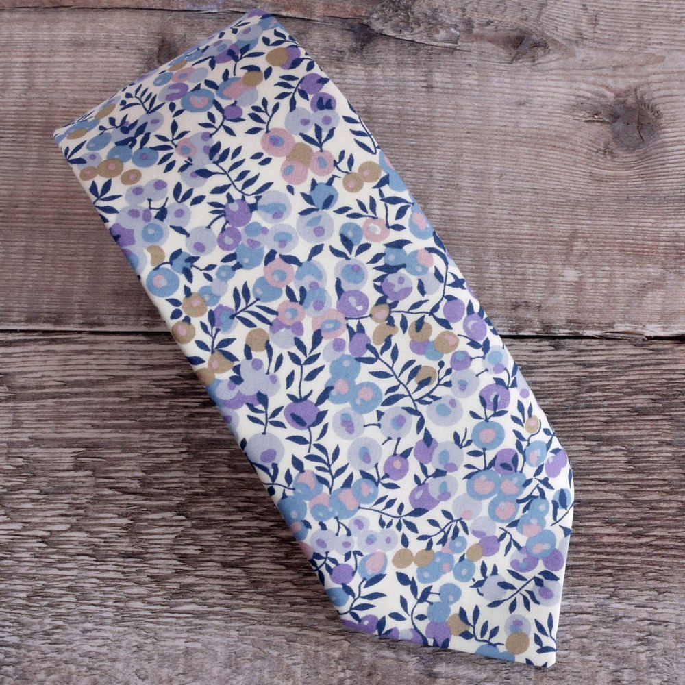 Liberty print tie - Wiltshire Berry lilac