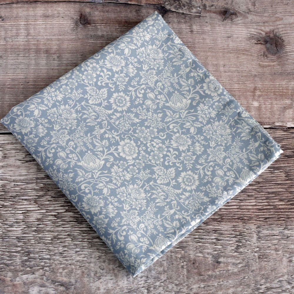 Blue Floral pocket square - Liberty tana lawn Kelmscott Garden