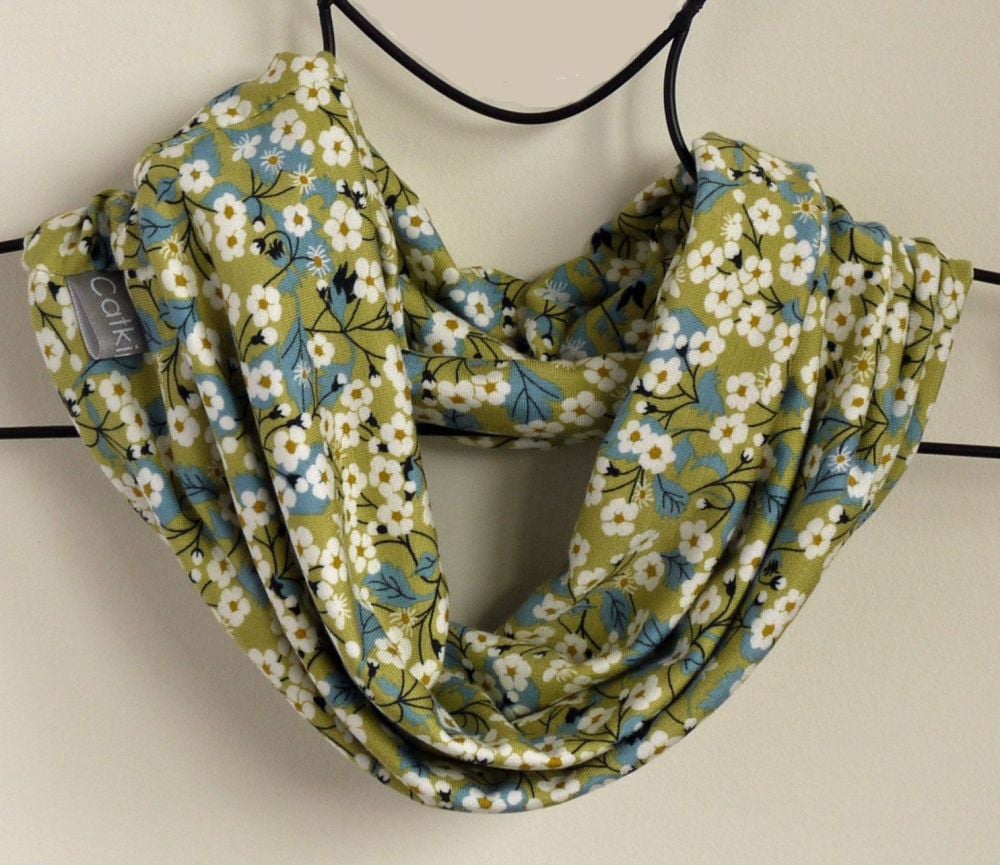 Liberty jersey circle scarf - Mitsi green