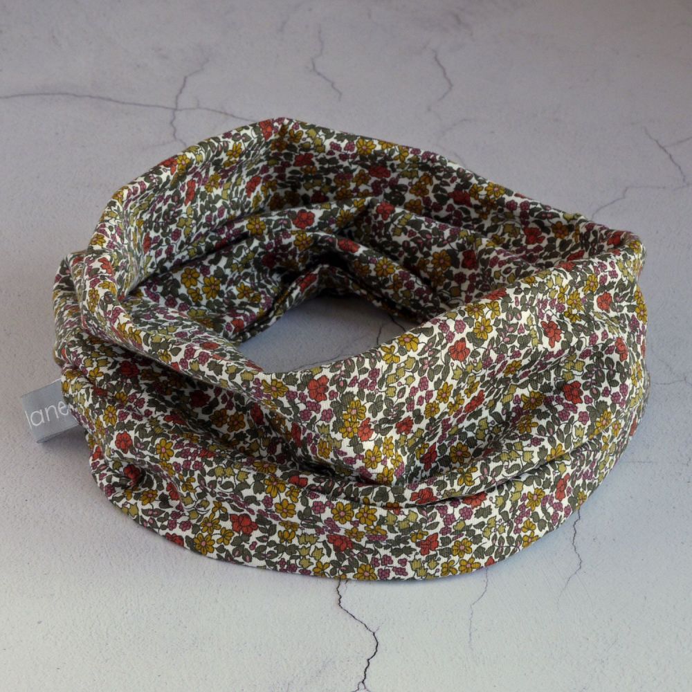 Liberty jersey circle scarf - Emilia's Flowers