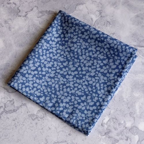 Gentleman's blue pocket square - Liberty tana lawn Glenjade