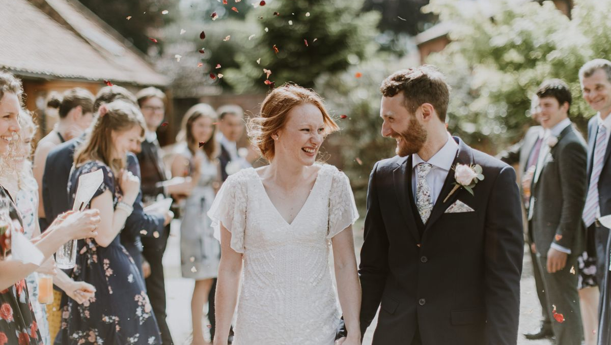 floral Liberty print wedding ties for Yorkshire wedding