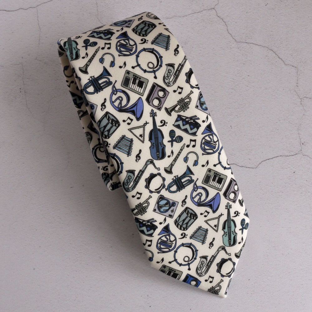 Custom Liberty print tie - Miles blue