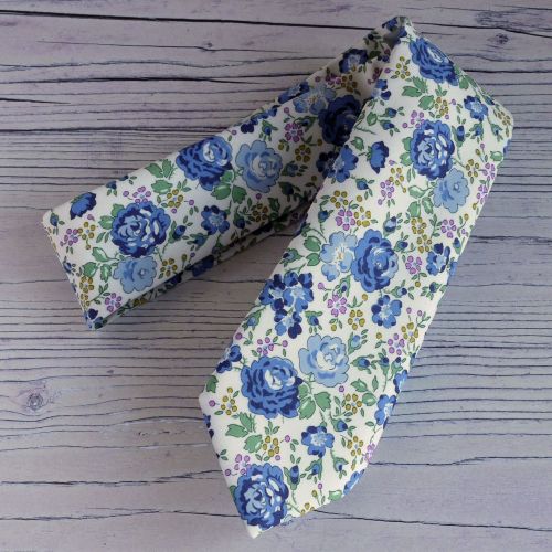 Floral Liberty print tie - Felicite blue