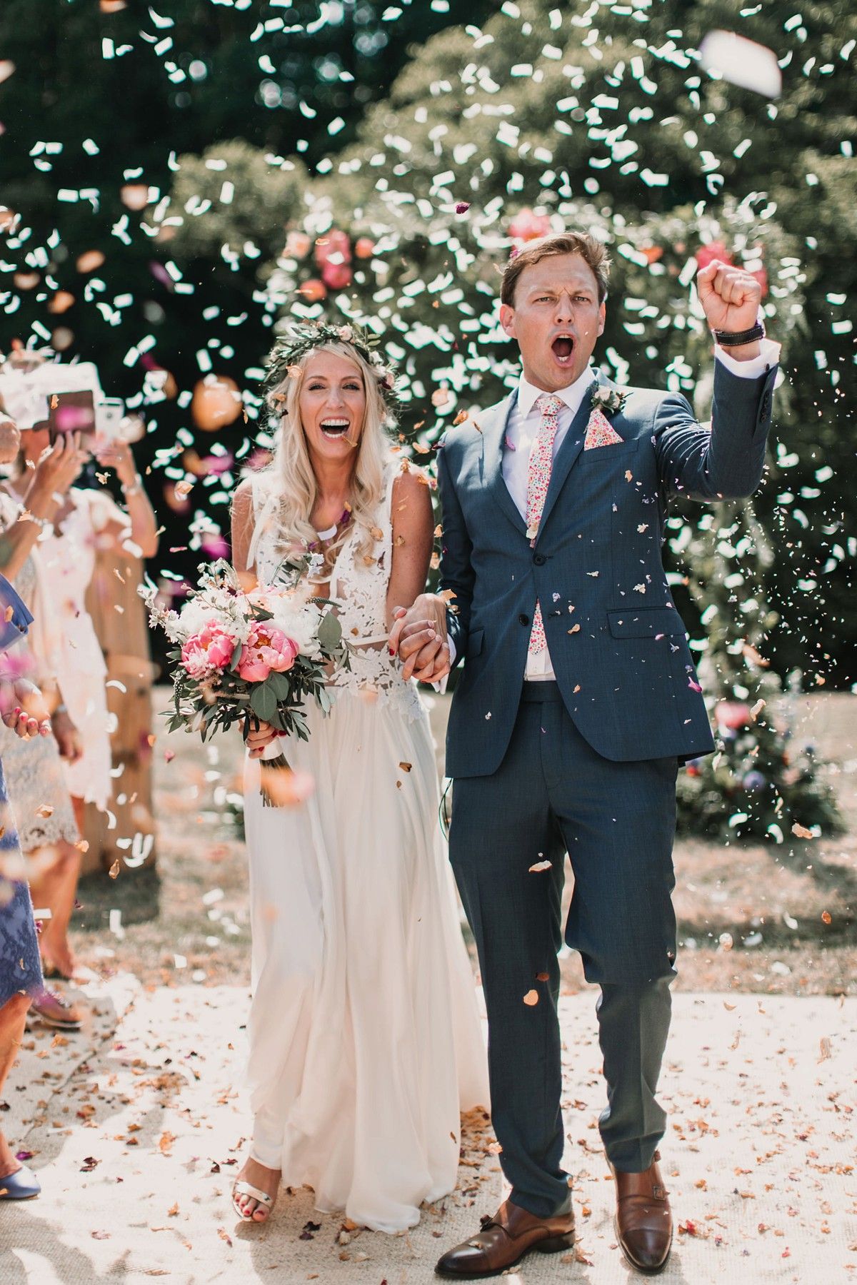 floral Liberty print wedding ties - real weddings CatkinJane