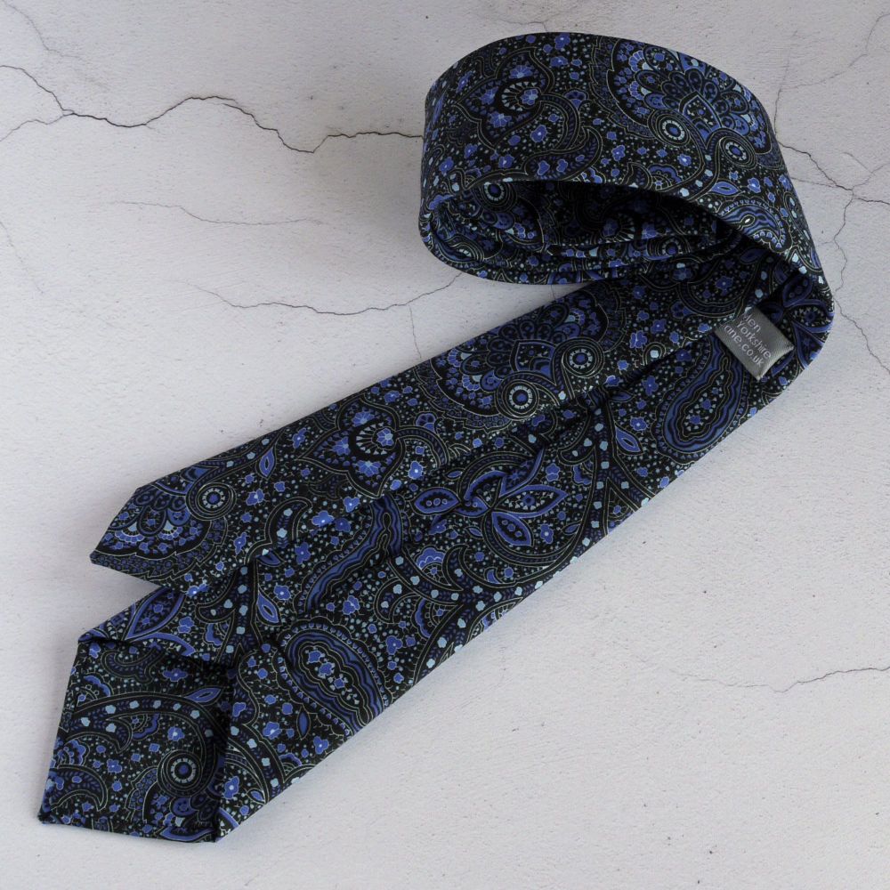 Liberty paisley tie - Arthur Stewart blue