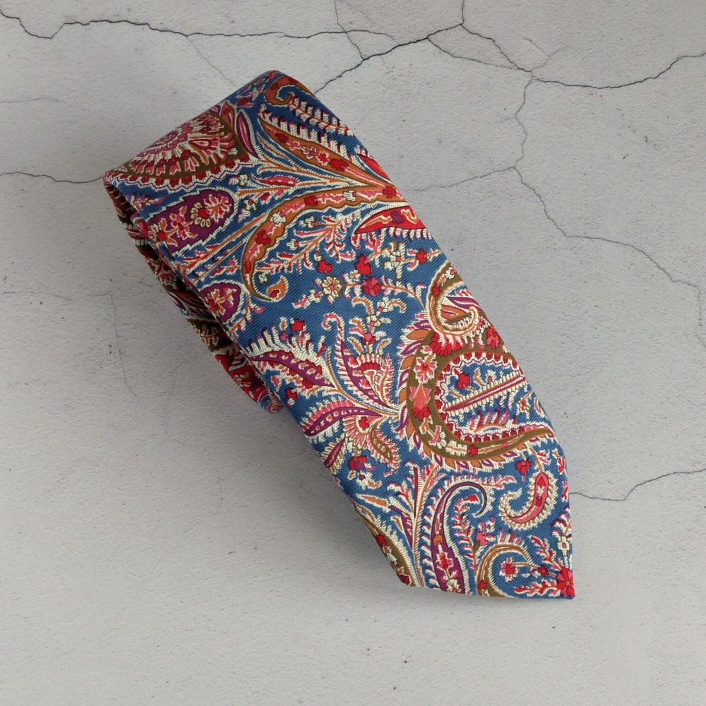 Liberty paisley tie - Felix and Isabelle blue and red