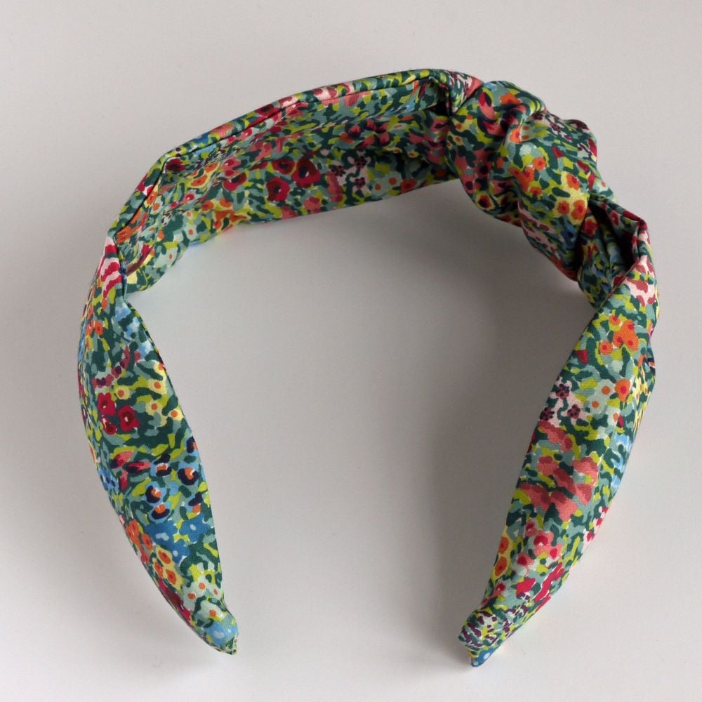 Liberty of London fabric hairband - Virginia Meadow knot