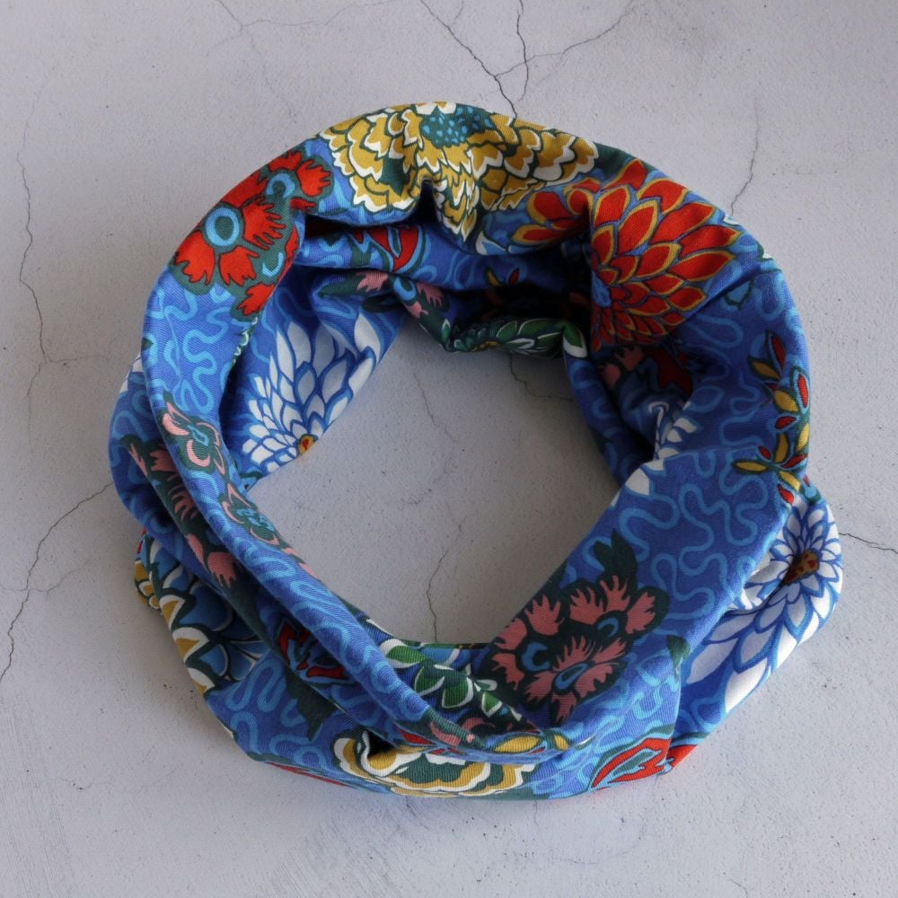 Liberty jersey circle scarf - Meandering Chrysanthemums