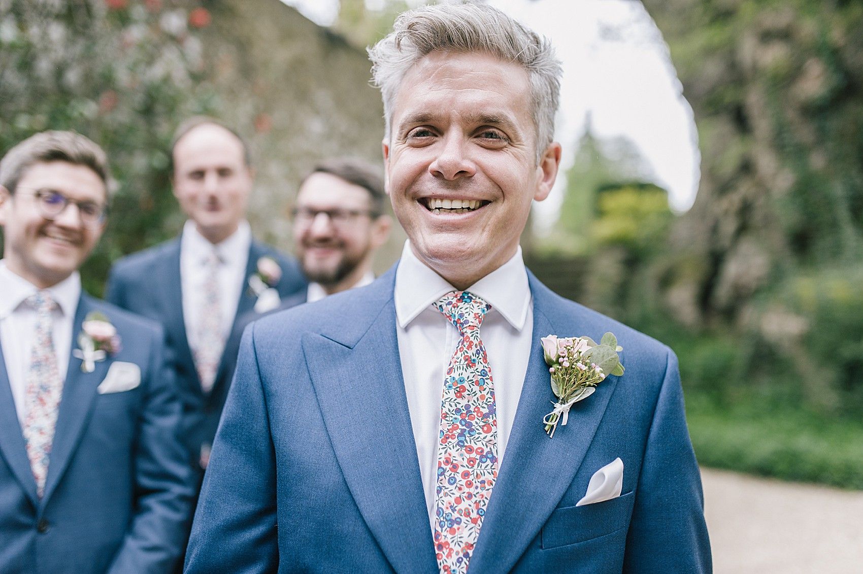 Real weddings Liberty print ties for an English Country Wedding