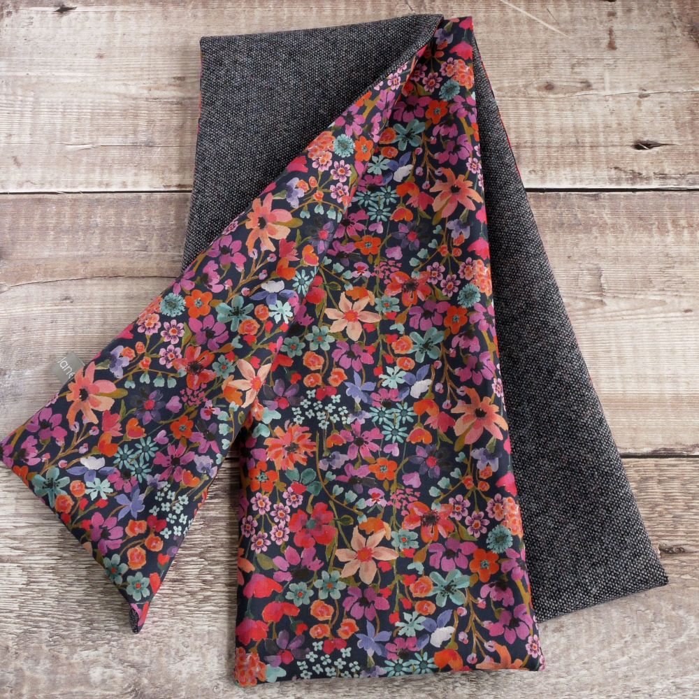 Lilac donegal tweed and Liberty Dreams of Summer scarf