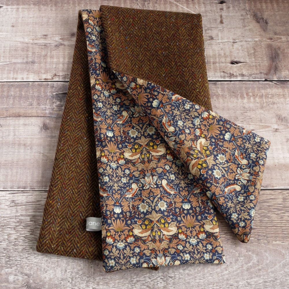 Donegal tweed and Strawberry Thief scarf