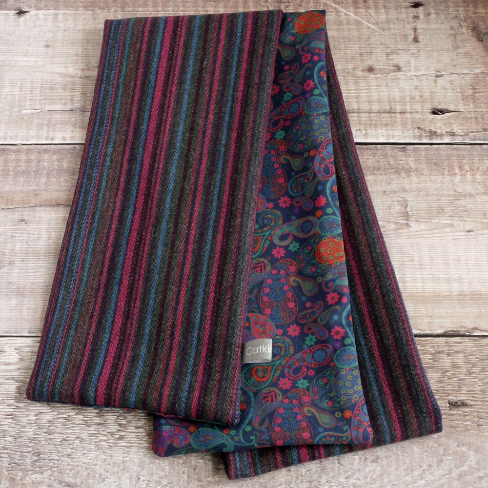 Heather stripe tweed and Liberty paisley scarf