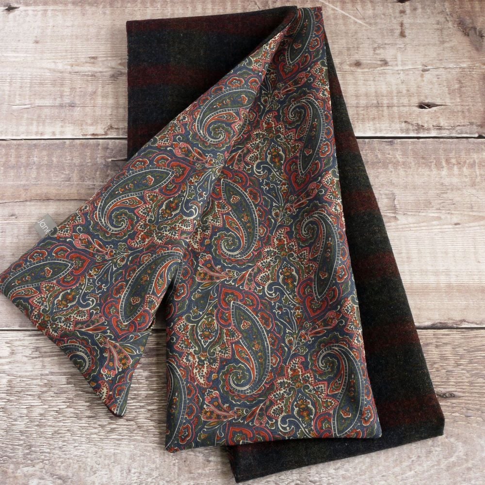 Check wool and Liberty Tessa paisley scarf