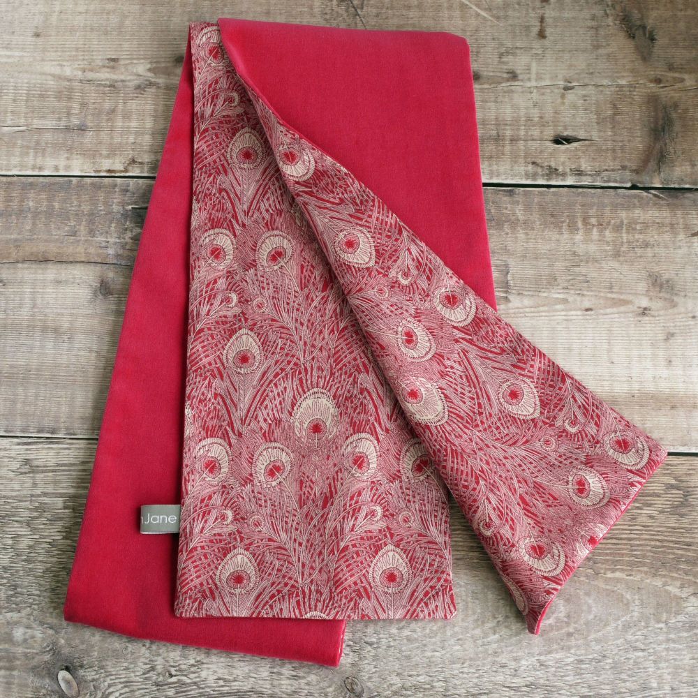 Cerise pink velveteen and Liberty Hera scarf