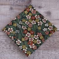 Green floral pocket square - Liberty tana lawn Sophie Jane