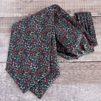 Gizmo green cravat made with Liberty fabric