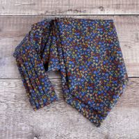 Gizmo blue cravat made with Liberty fabric