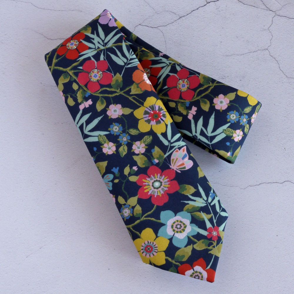 Floral tie made from Liberty fabric - Mini Pavilion