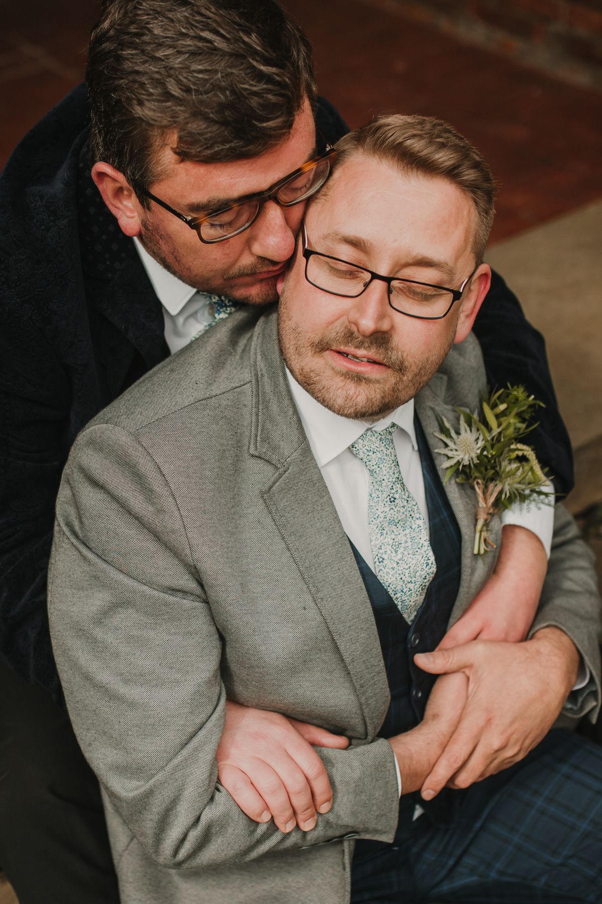 Two grooms same sex wedding