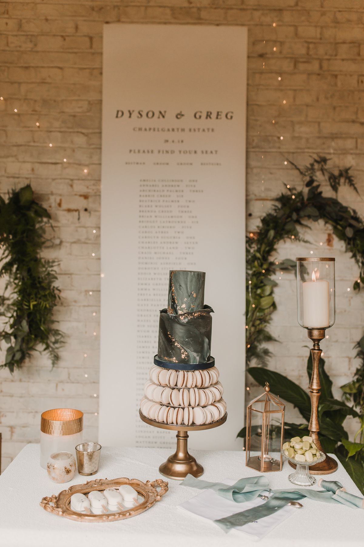 Two grooms wedding cake
