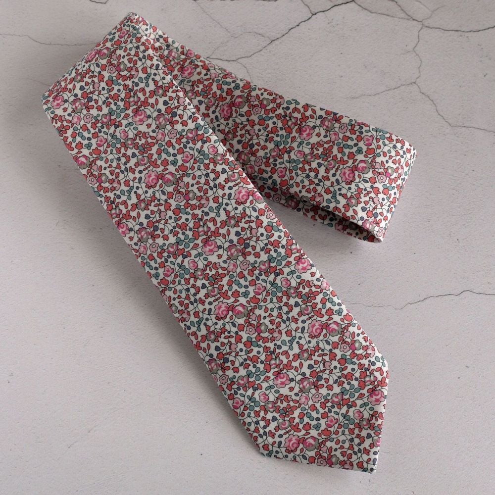 Custom order for 3  hand-stitched Liberty print ties 