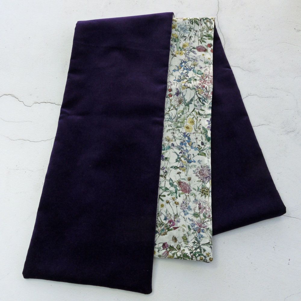 Purple velvet and Liberty Wild Flowers scarf