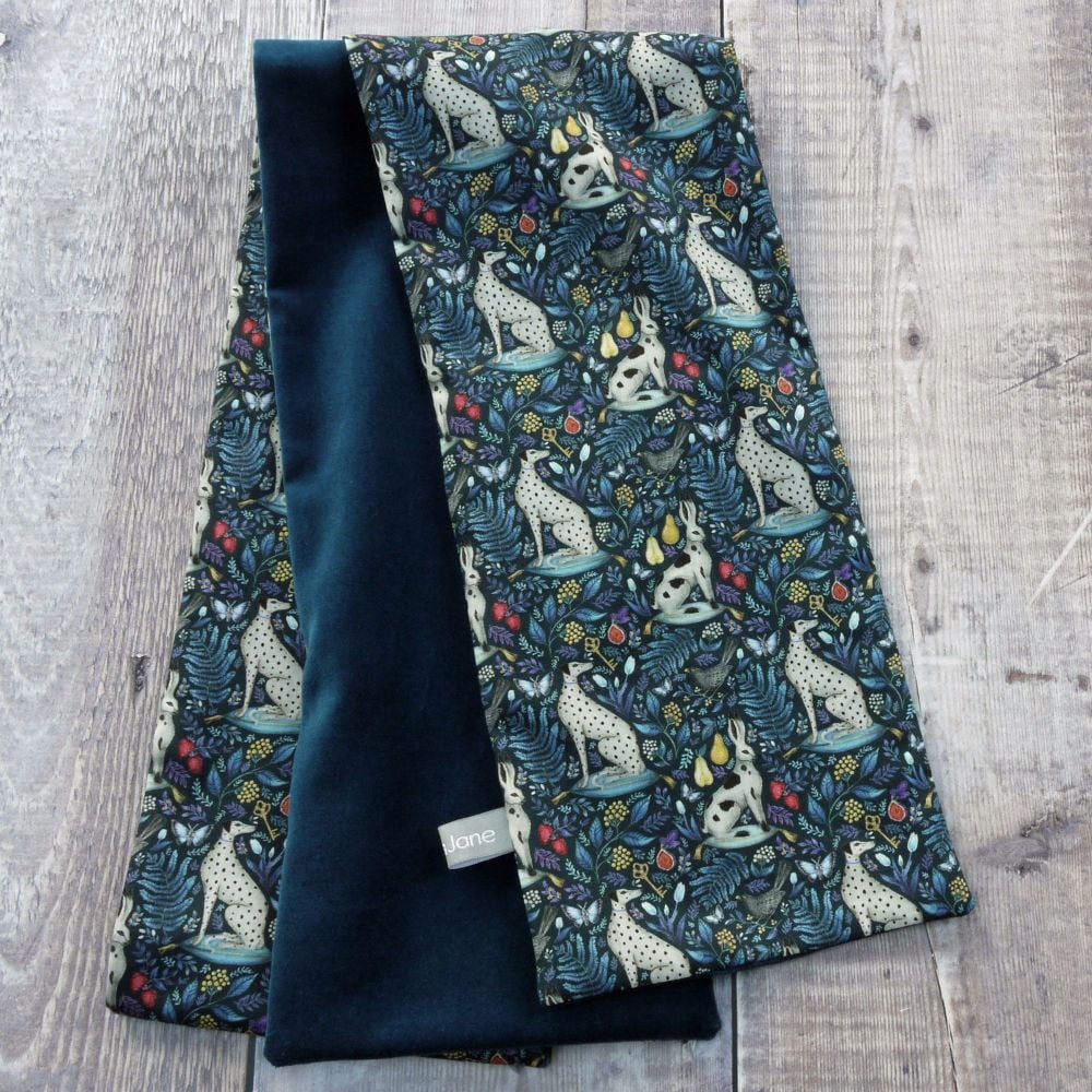 Teal Velveteen and Liberty Catherine Rowe Scarf