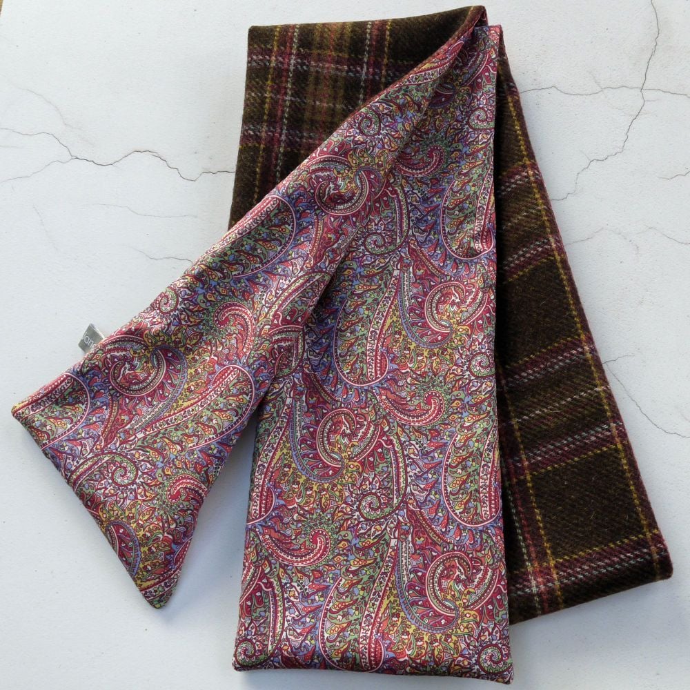 Check tweed and Liberty Tropical Prince paisley scarf