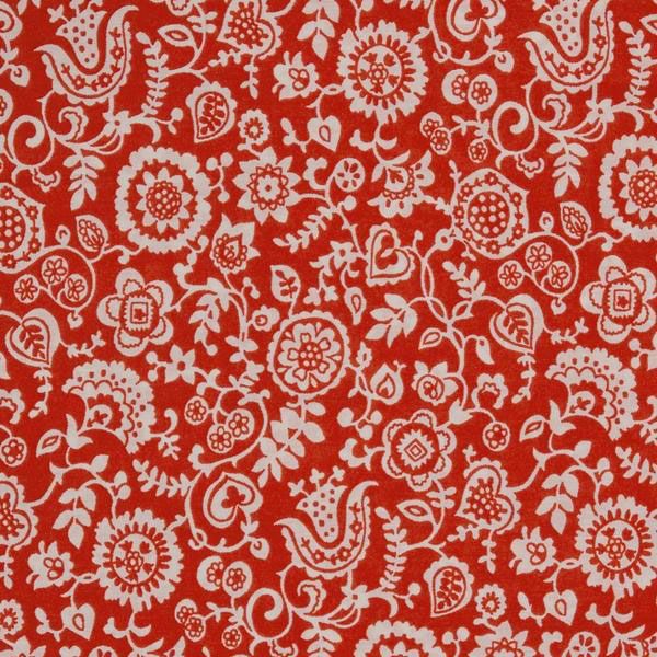 Clare & Emily red Liberty tana lawn 30cm x 30cm
