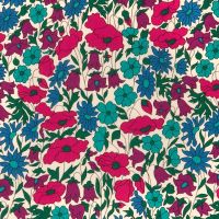 Poppy & Daisy red and blue Liberty tana lawn 0.36m