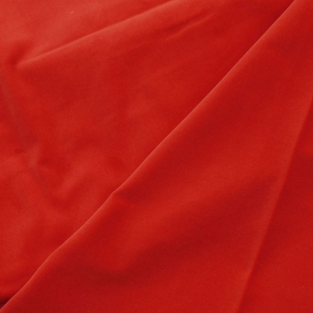 Bright Red Cotton Velvet 1.5m length