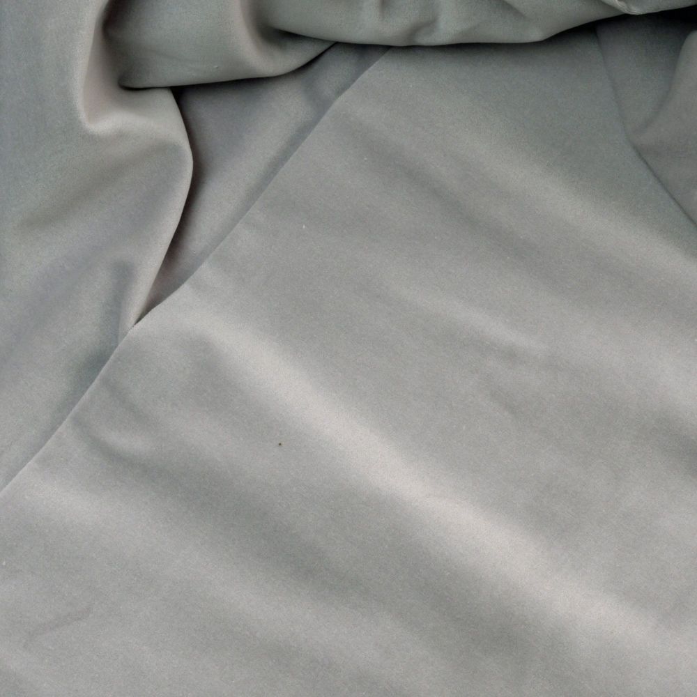 Silver Grey Cotton Velvet 1.5m length