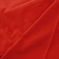 Bright Red Cotton Velvet  scarf length