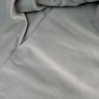 Silver Grey Cotton Velvet  scarf length