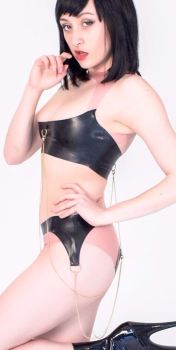 The NOIR Collection - Latex Crop Top