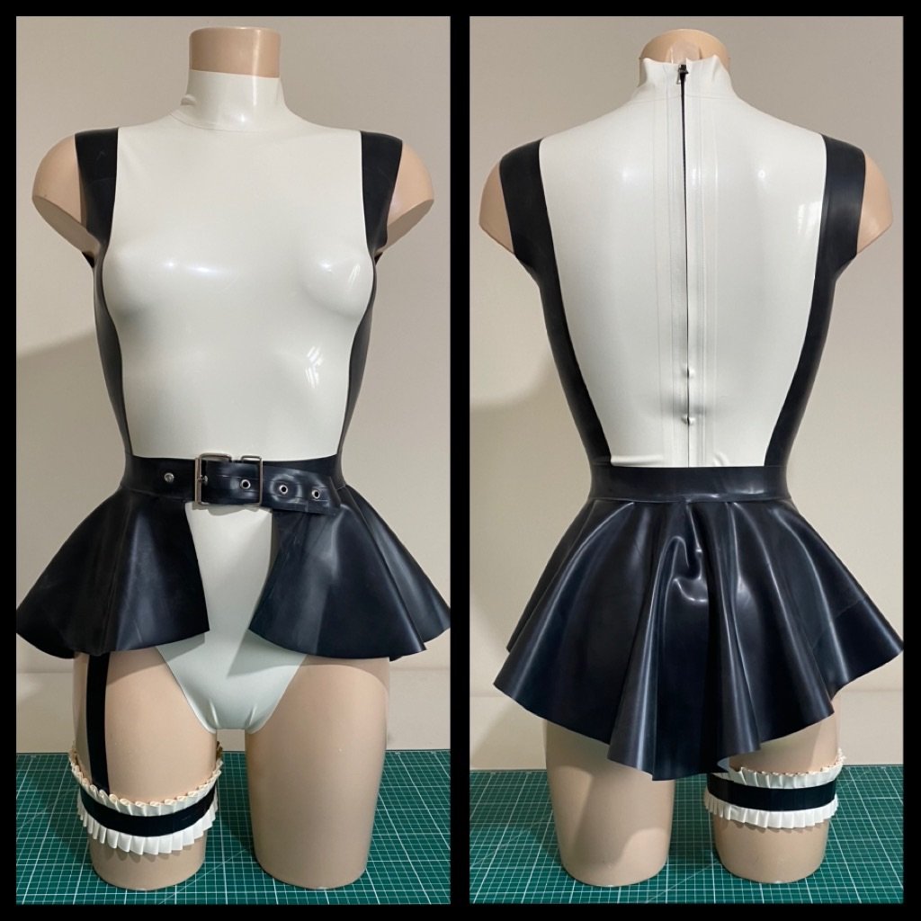 Rubber Latex Maid Inspired Outfit