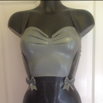 Rubber Latex Basics Strapless Pleated Top