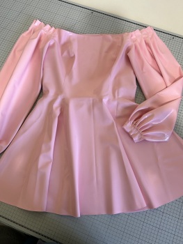 Puff Sleeve Off-the-Shoulder Skater Dress