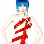 Candy-Stripe Asymmetric Mini Dress With or Without Bow