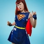 Rubber Latex Super-girl Inspired Dress and Accessories