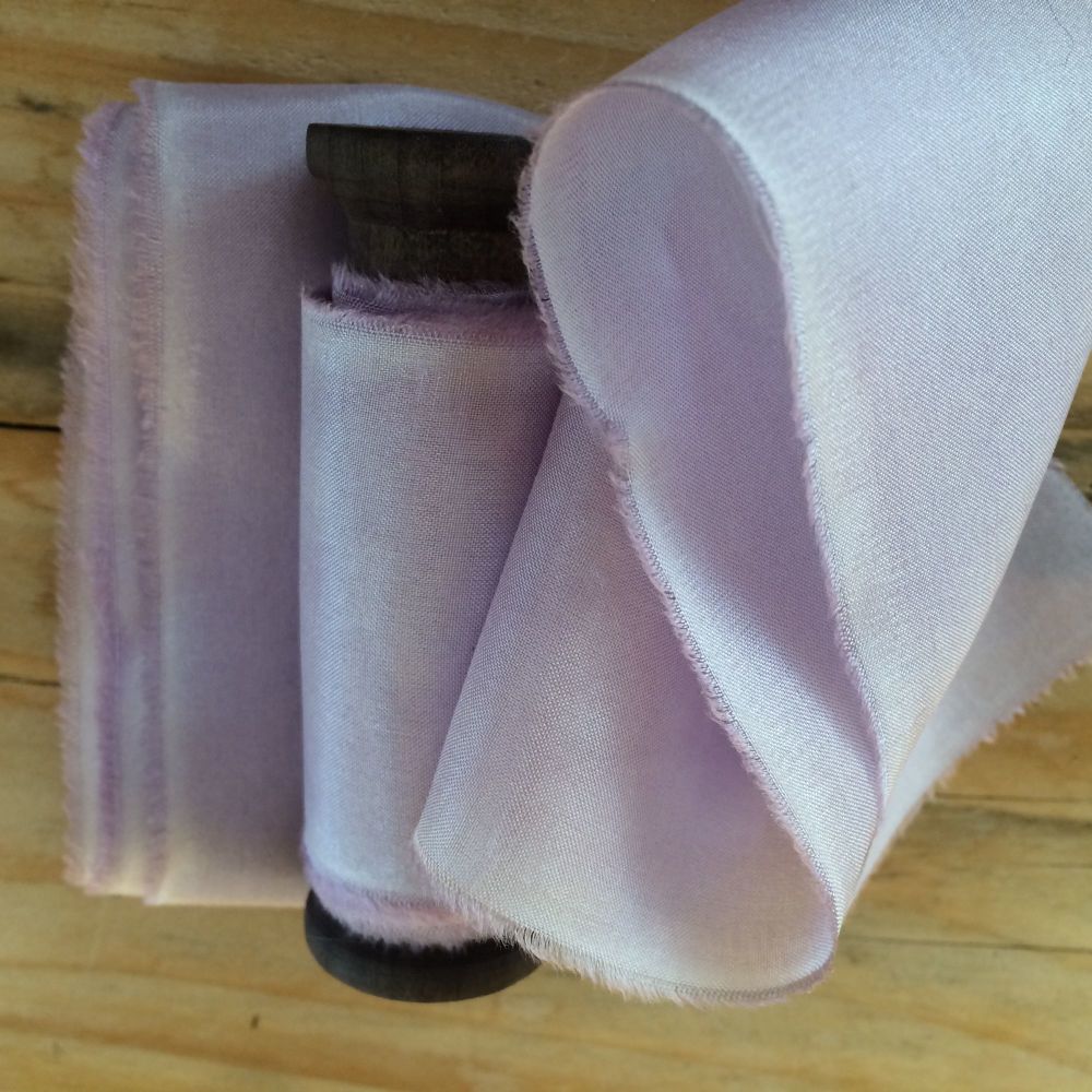 lavender habotai silk ribbon