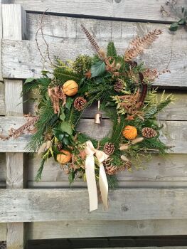 Natural gold Christmas wreath