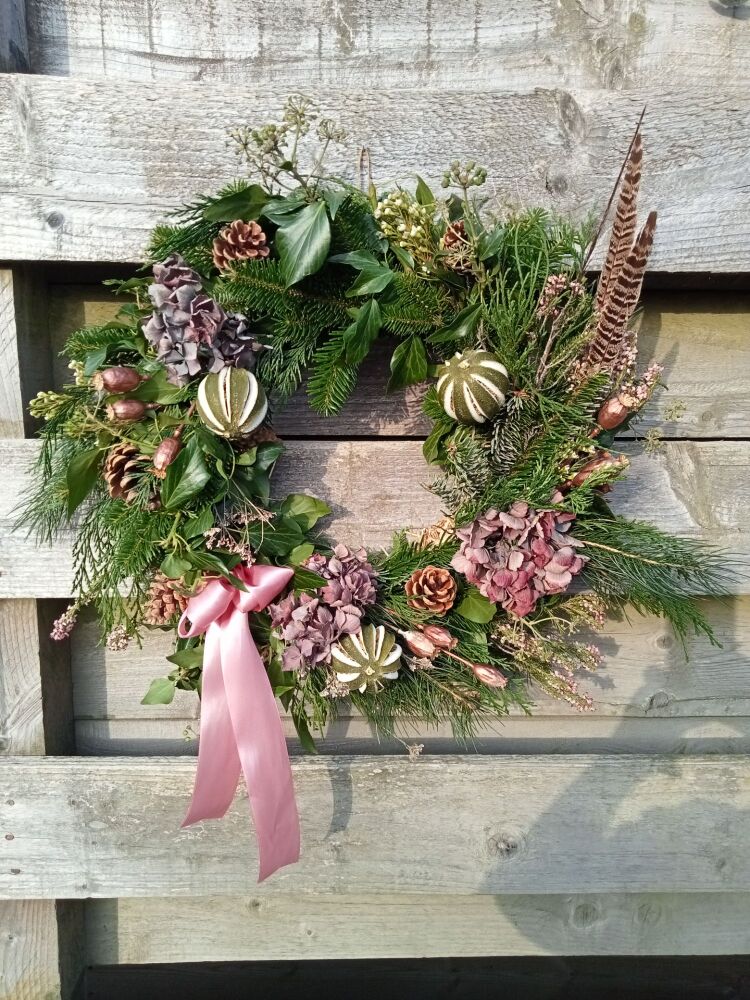 pink wreath