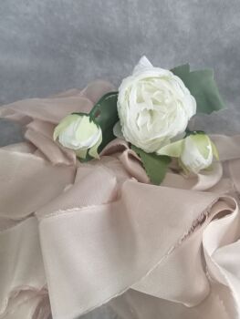  Champagne kiss silk ribbon