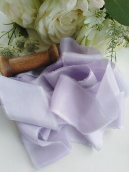  Soft lavender silk ribbon.