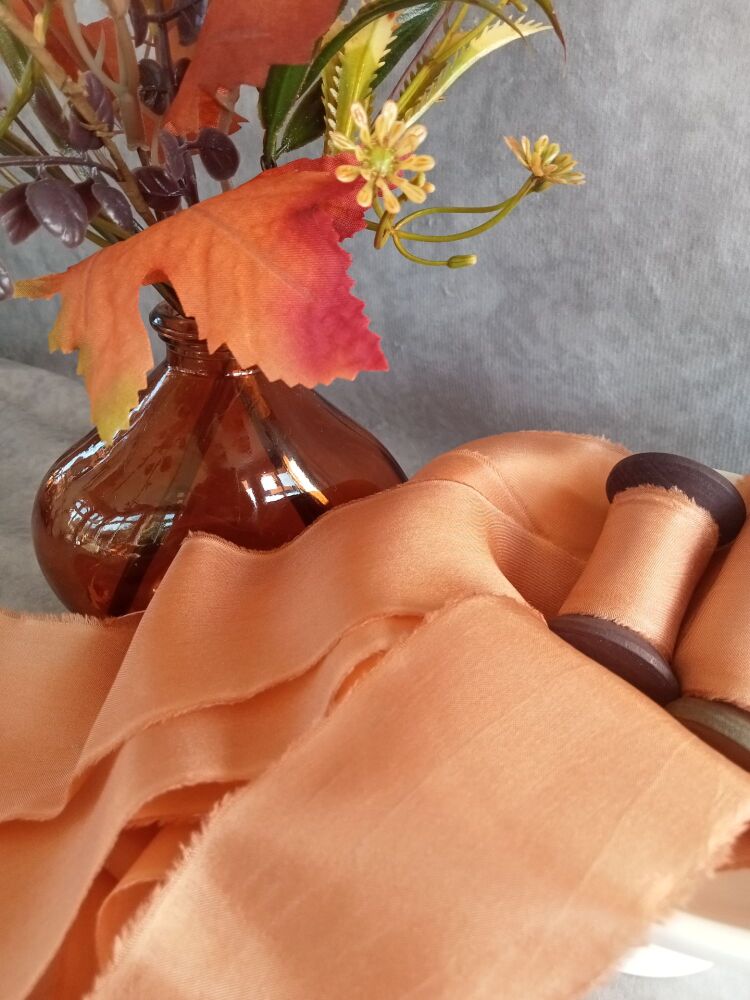 <!-- 011-->Pumpkin spice silk ribbon