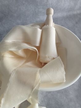 Classic cream silk ribbon