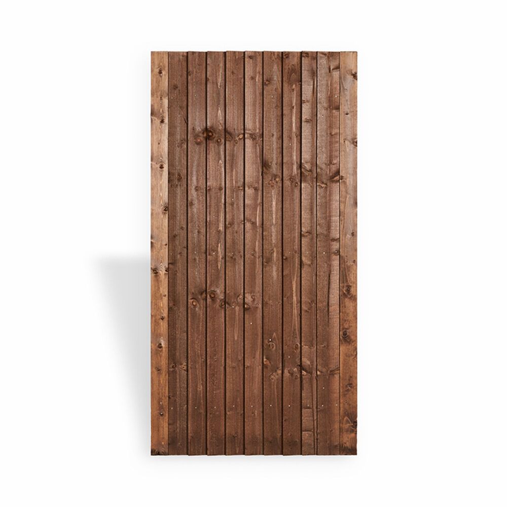 6' High x 3' Wide Closeboard Gate - Brown