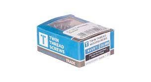 8 x 1-1/2" Twin Thread Woodscrews Box 200